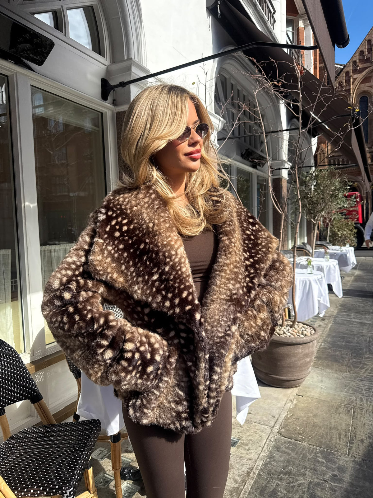 Fawn print jacket