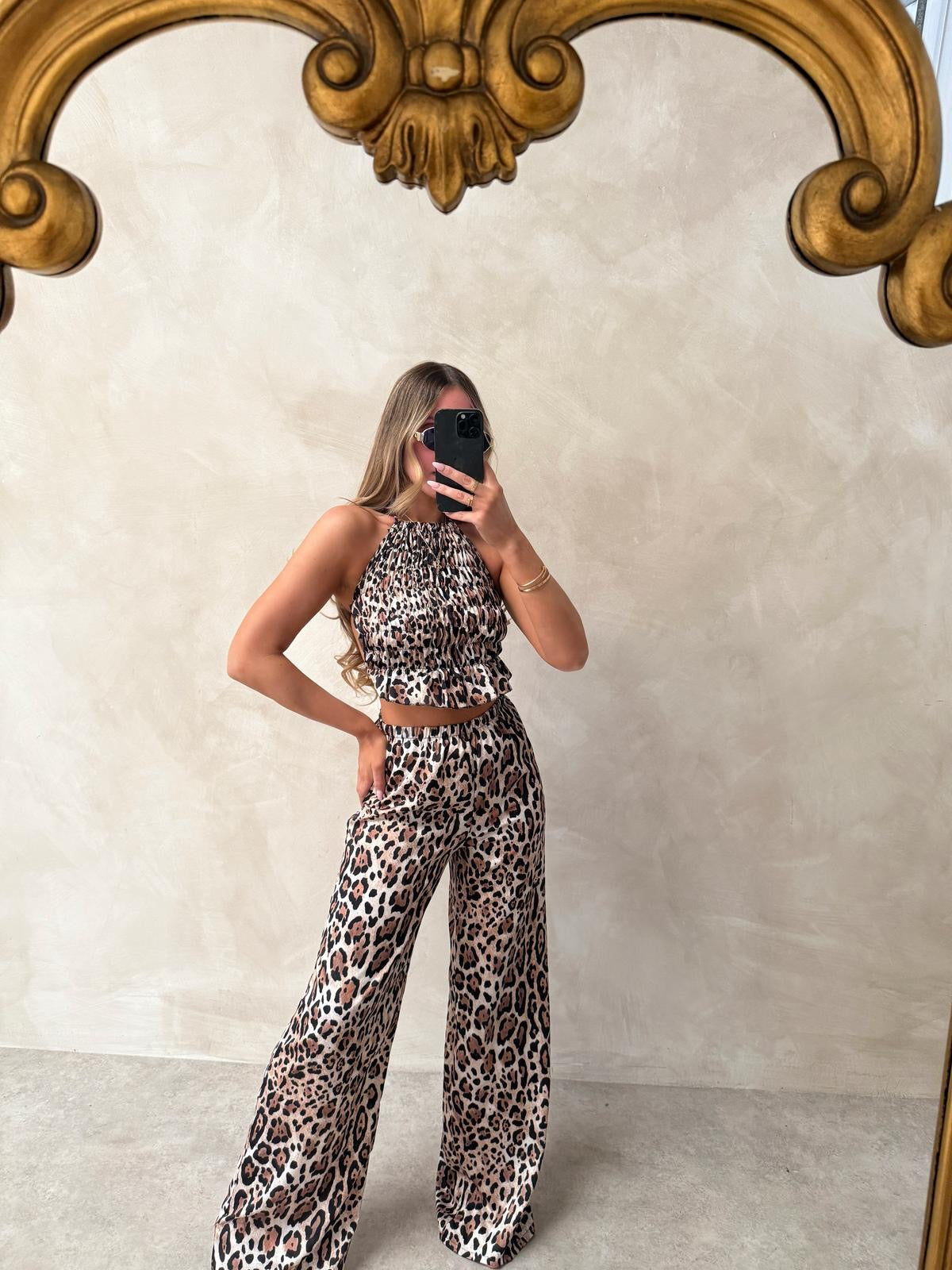 Leopard trouser summer set