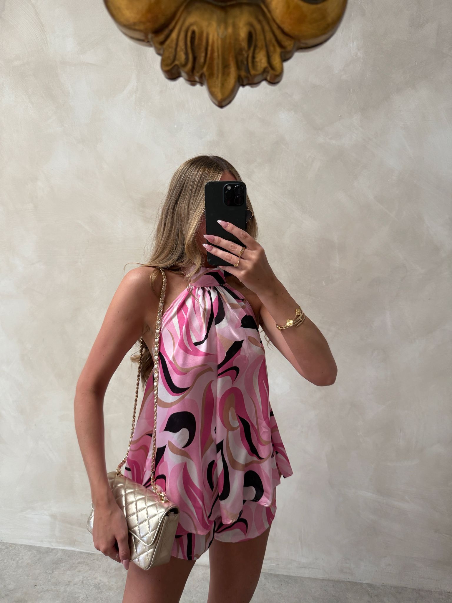 Pooch Silk Co-Ord - pink