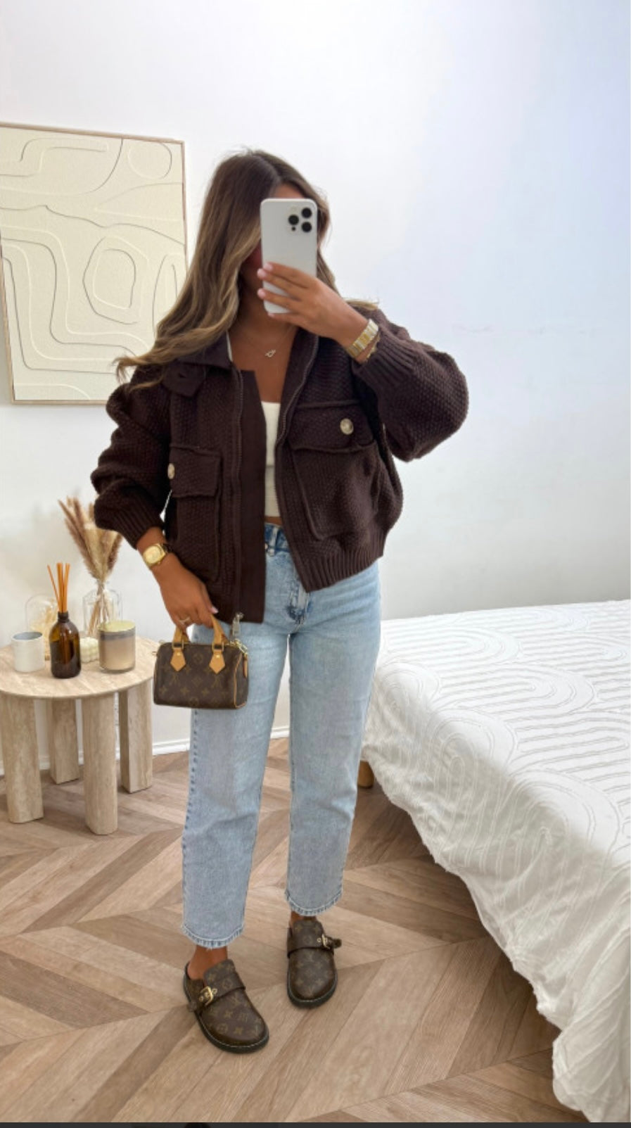 Knit jacket - brown