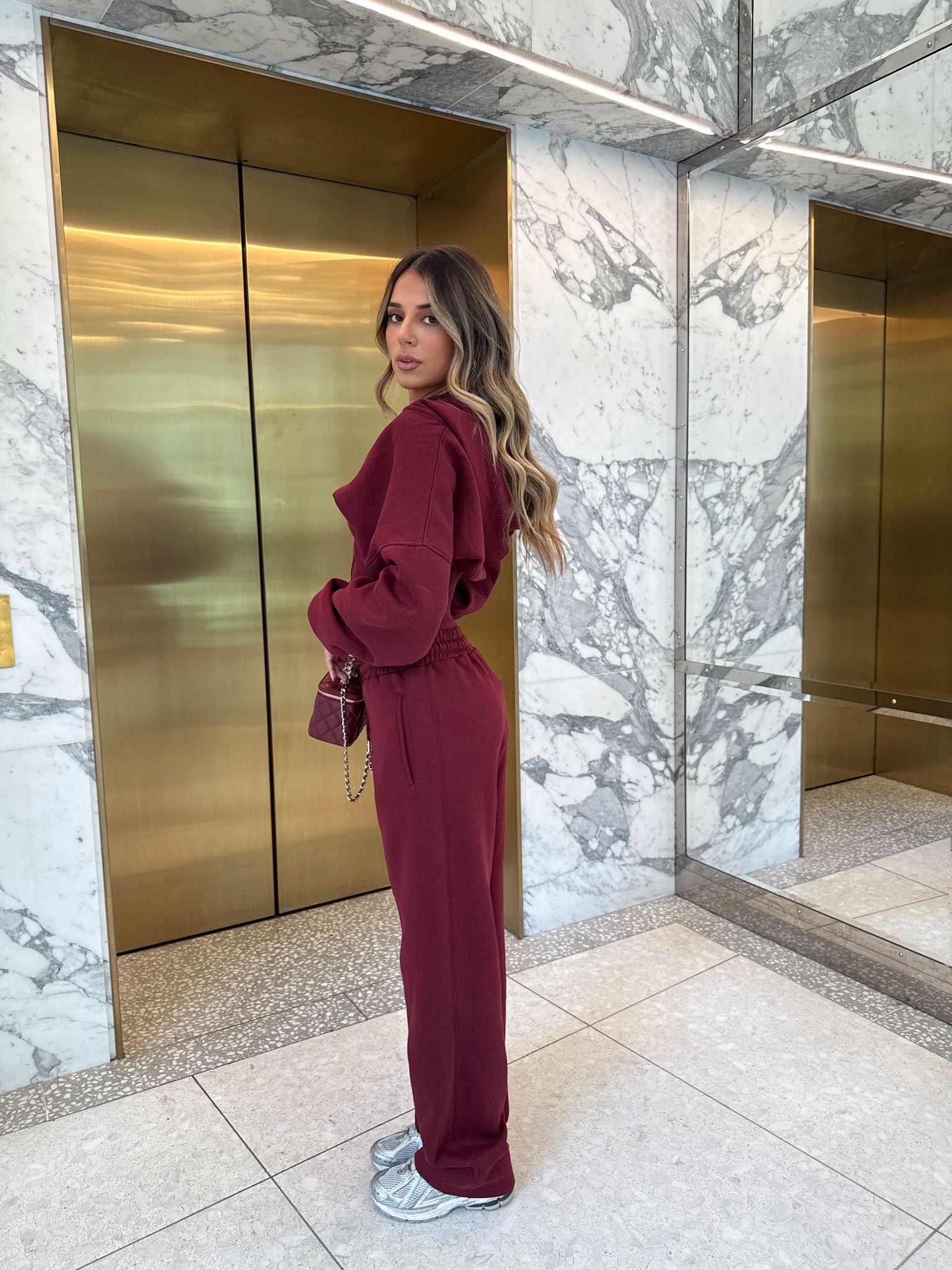 Corset Tracksuit - Burgundy