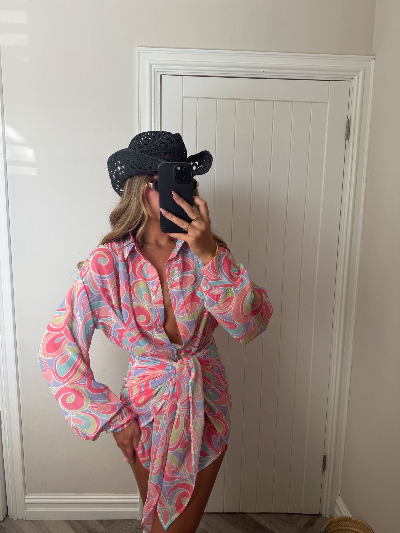Sarong Pink pattern set