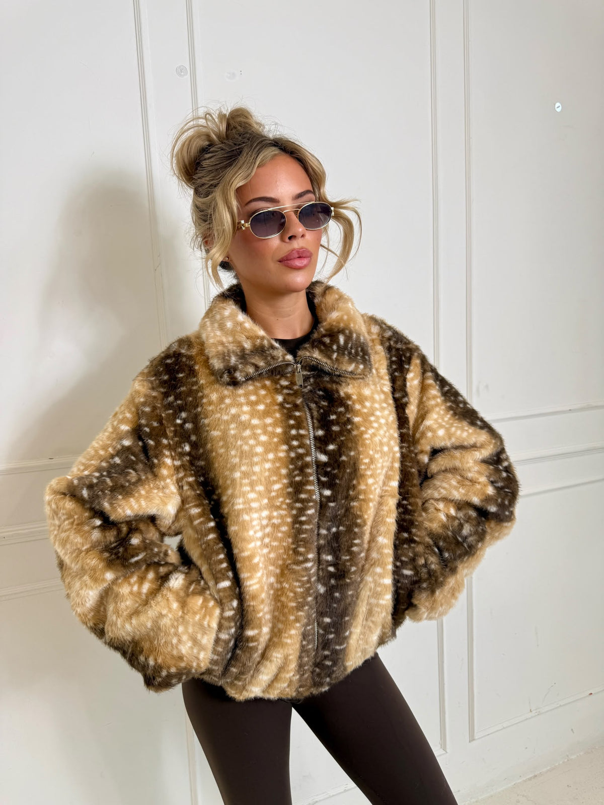 Collar Fern Print Jacket