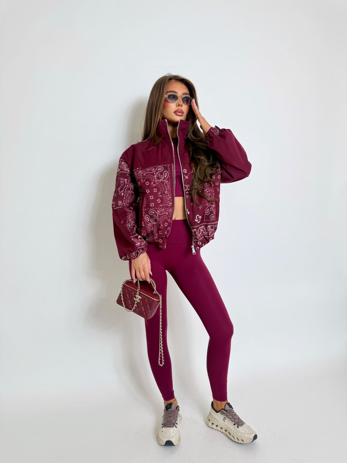 Windbreaker Bandana Print - wine