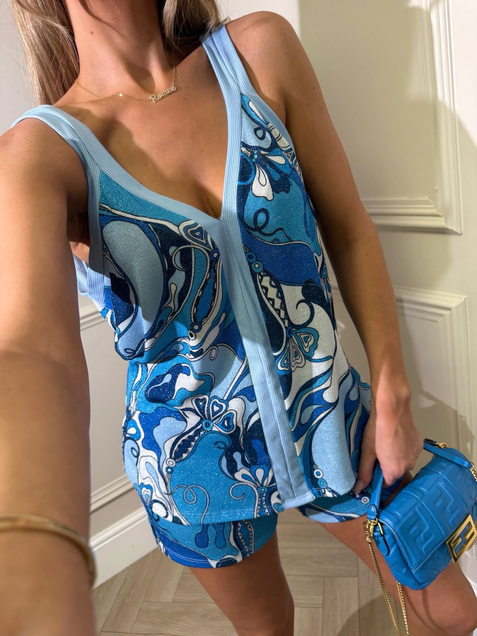 Flo pattern two piece - NEW print blue