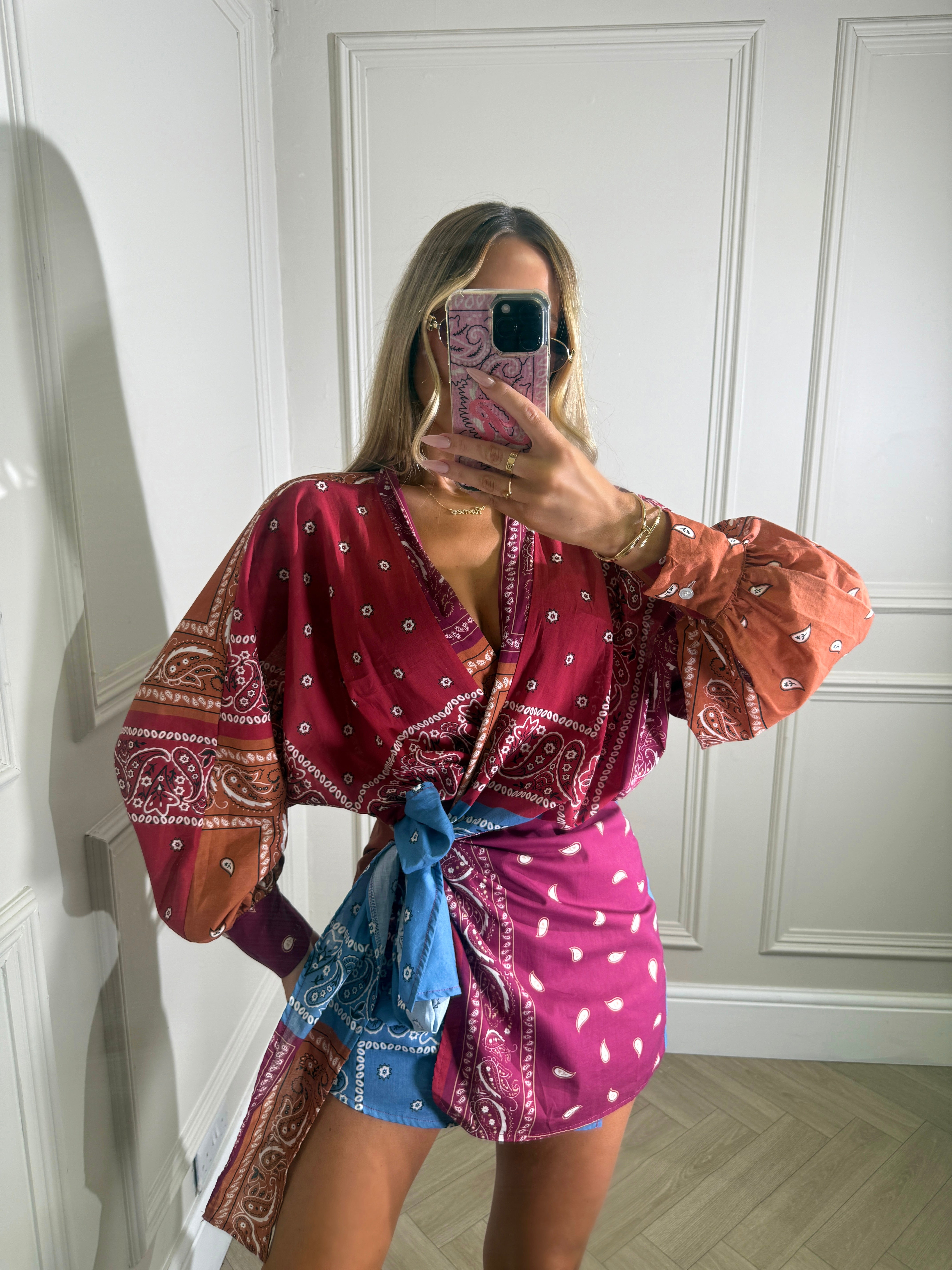 Bandana dress - red