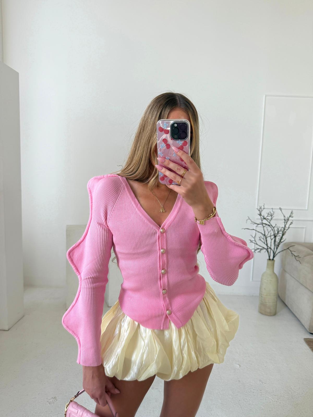 Pink Button cardigan