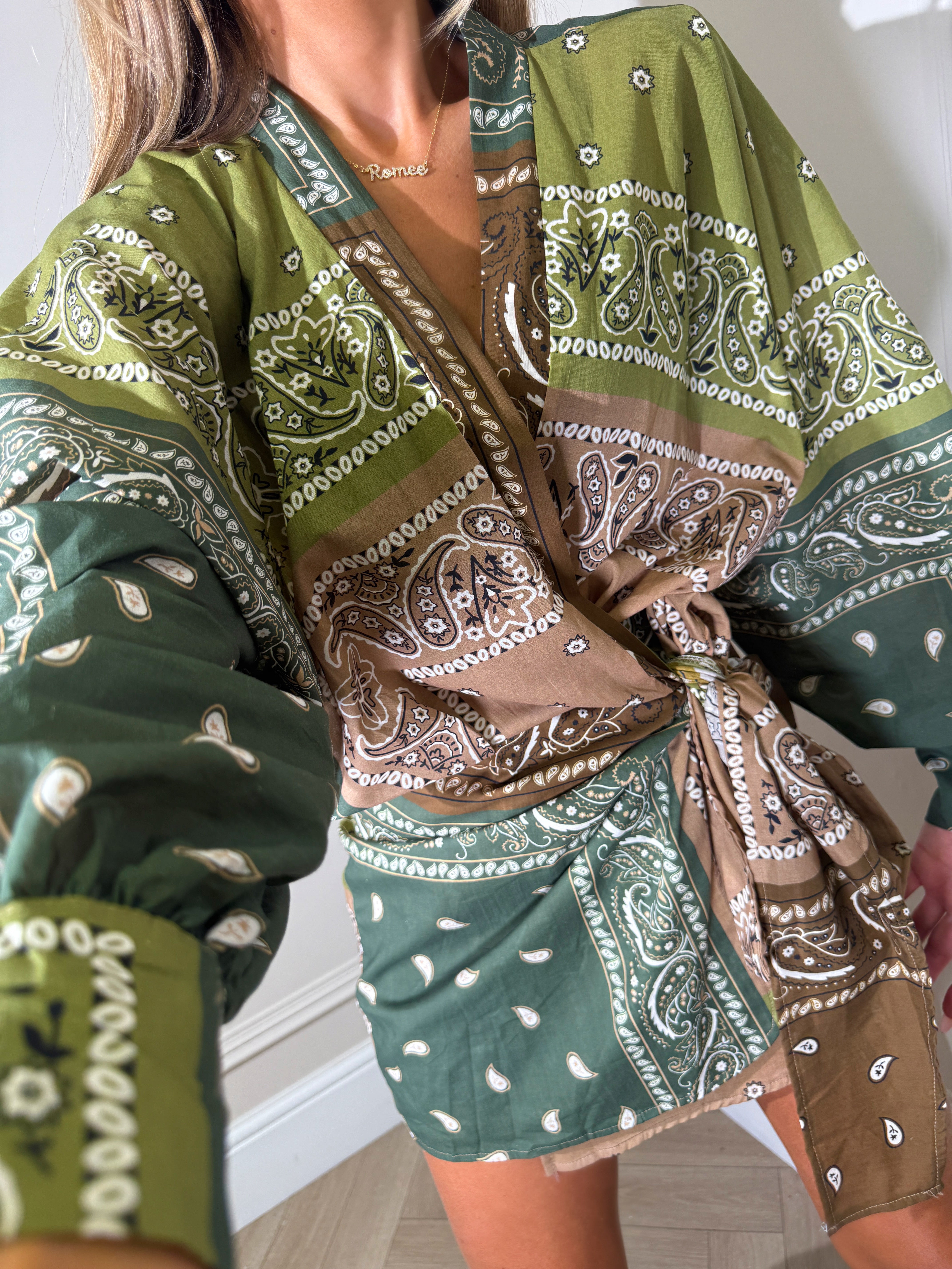 Bandana dress - khaki