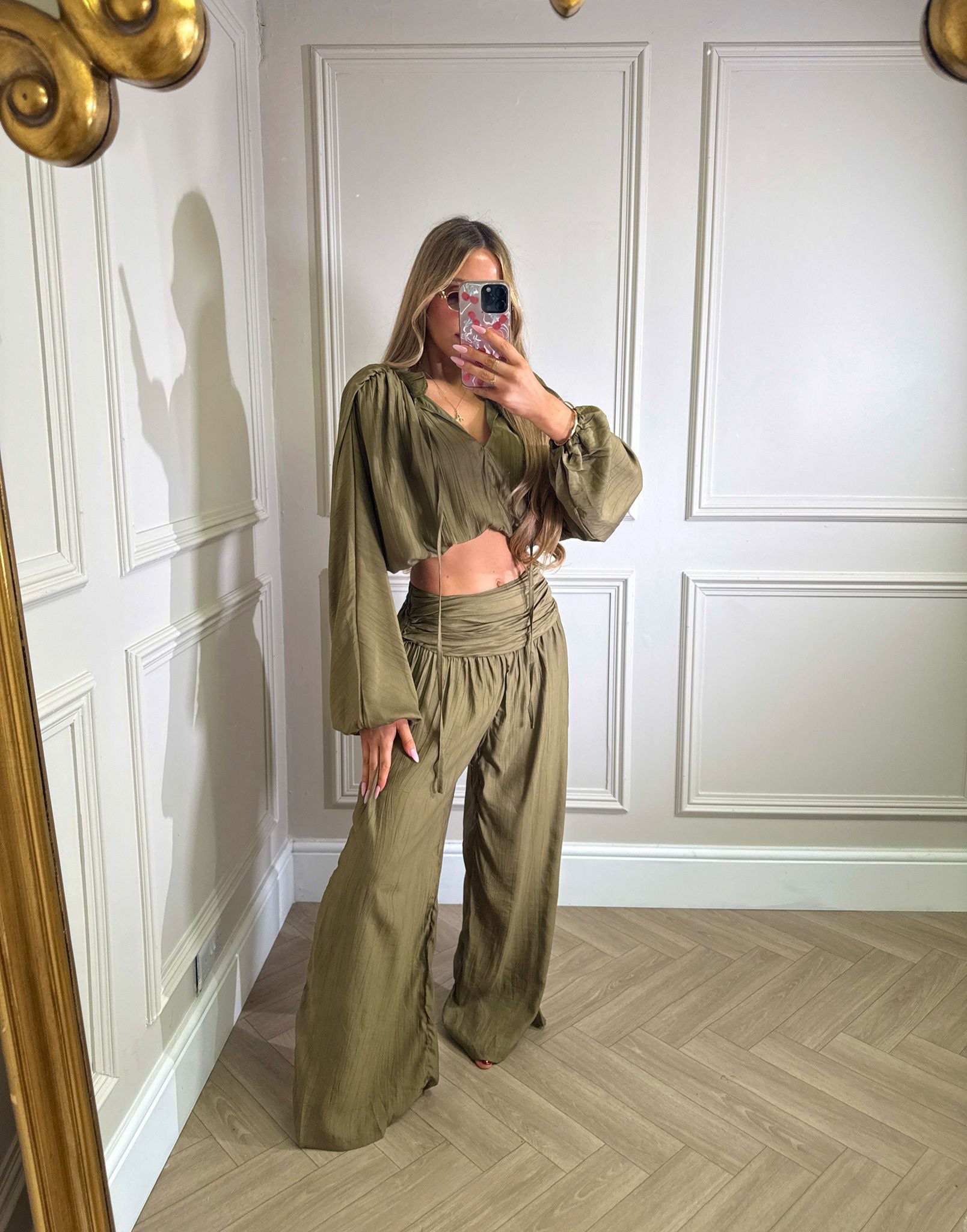 Clara linen co-ord - khaki