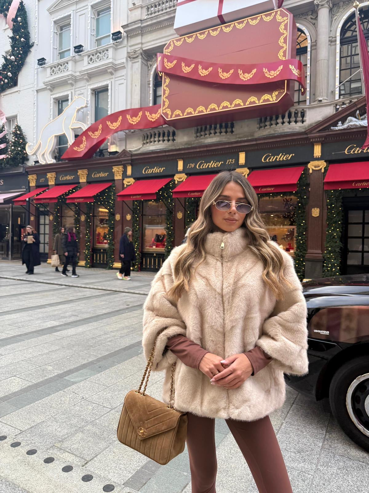 Sofia Luxury Fur Jacket - beige