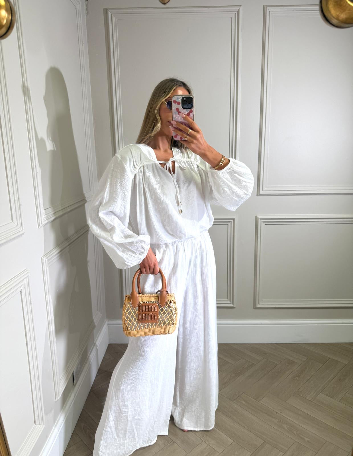 Madeline trouser set - white