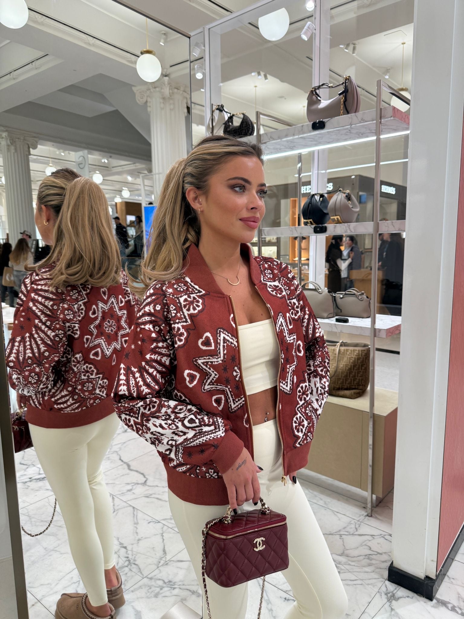 Bandana jacket - burgundy