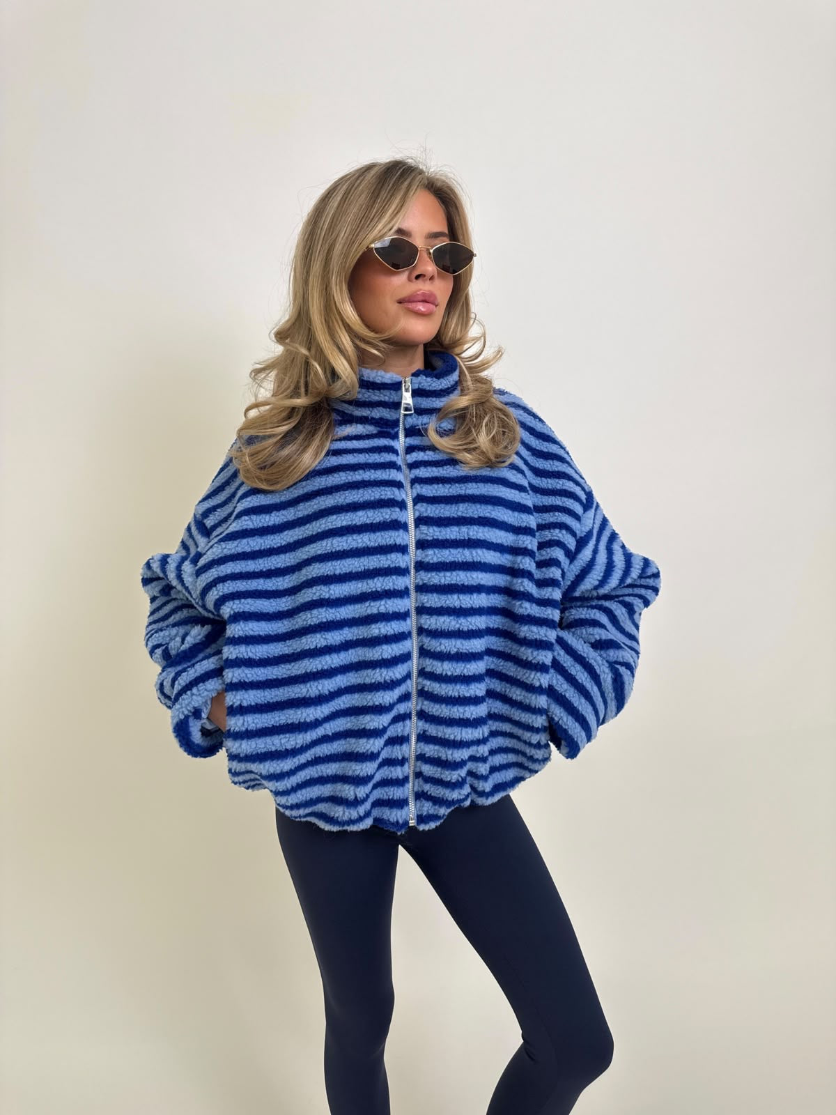 Stripe fleece - blue