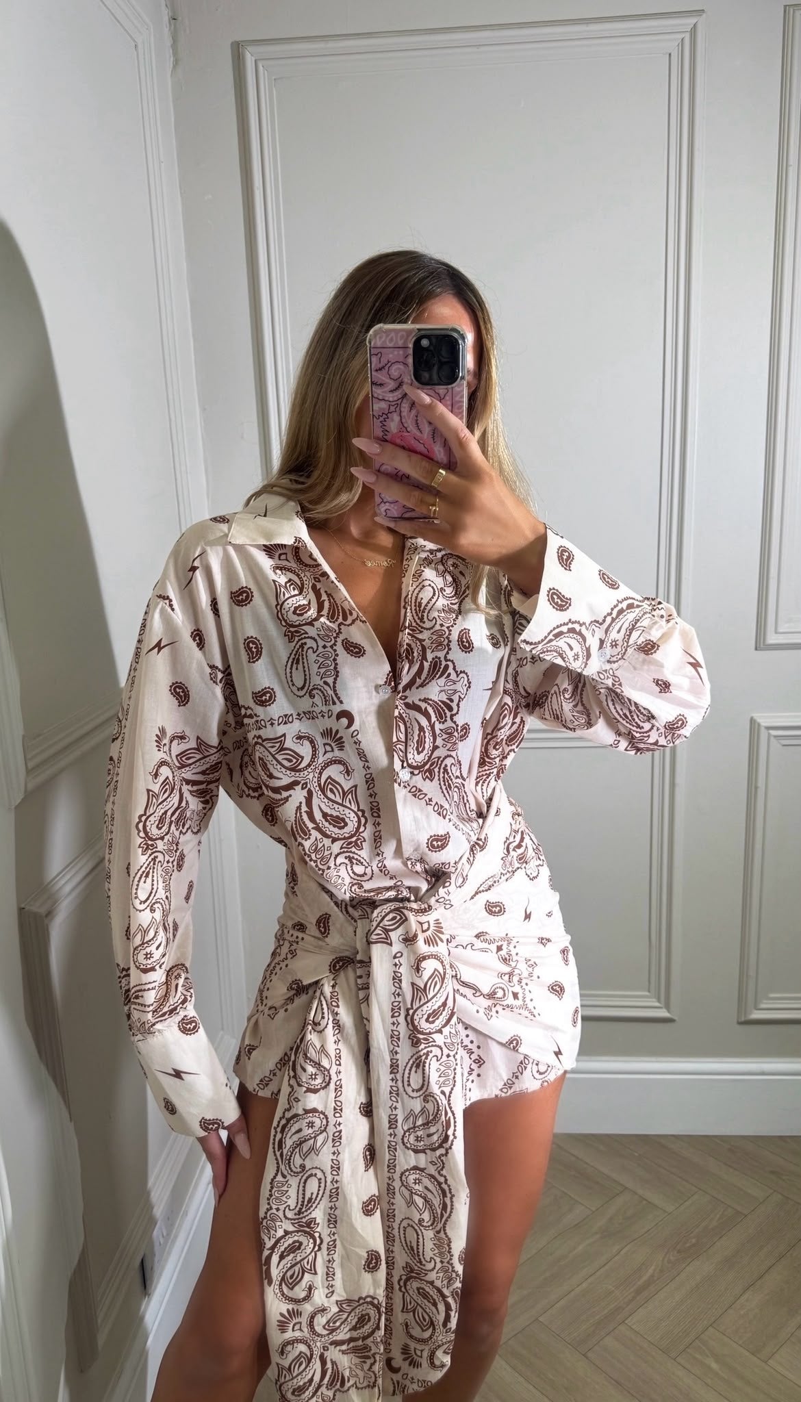 Wrap bandana co-ord - cream
