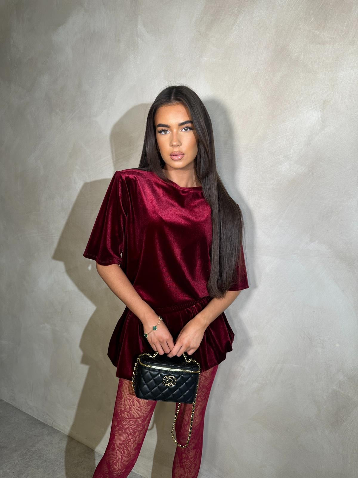 Velvet Vivi Co-Ord - wine