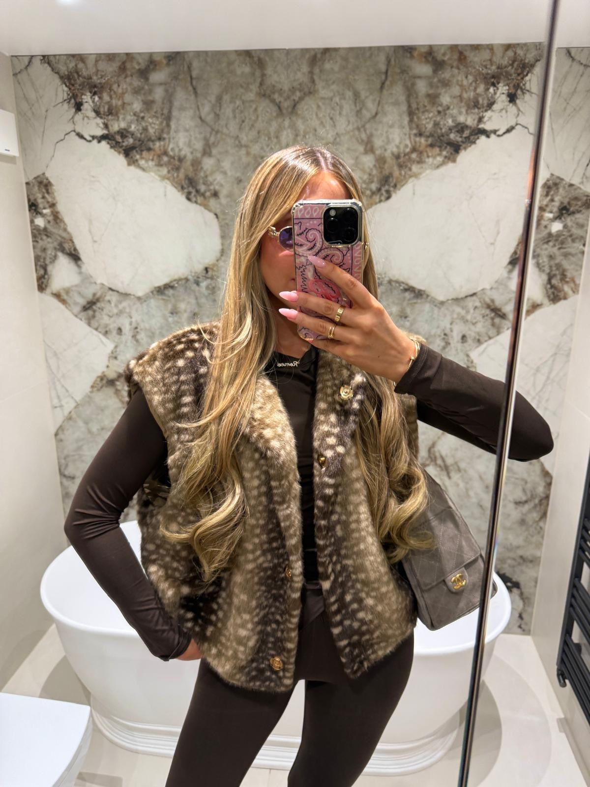 Bambini gilet - brown