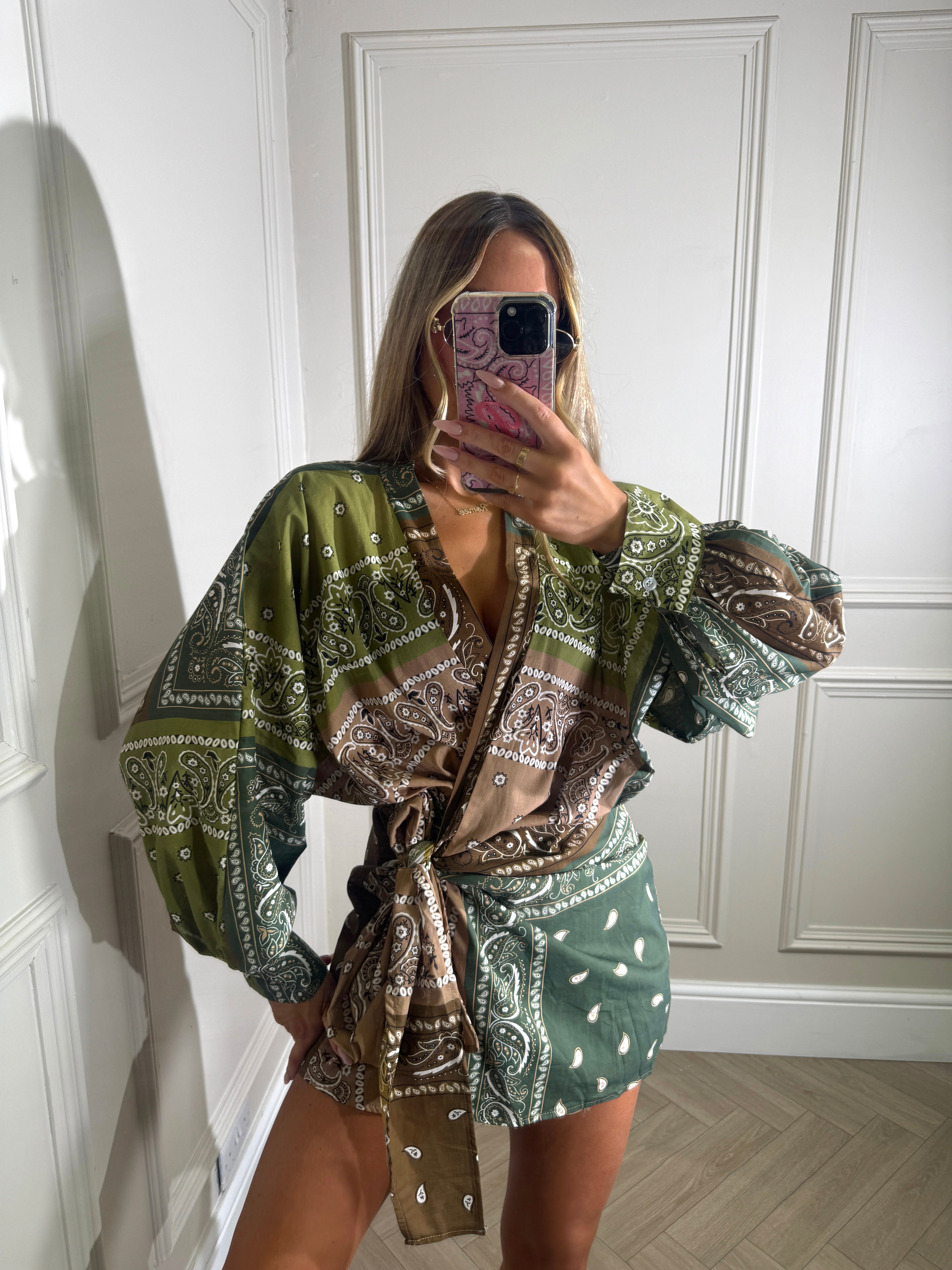 Bandana dress - khaki
