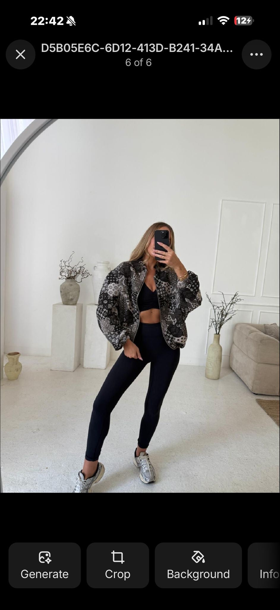 Bandana bomber jacket - black
