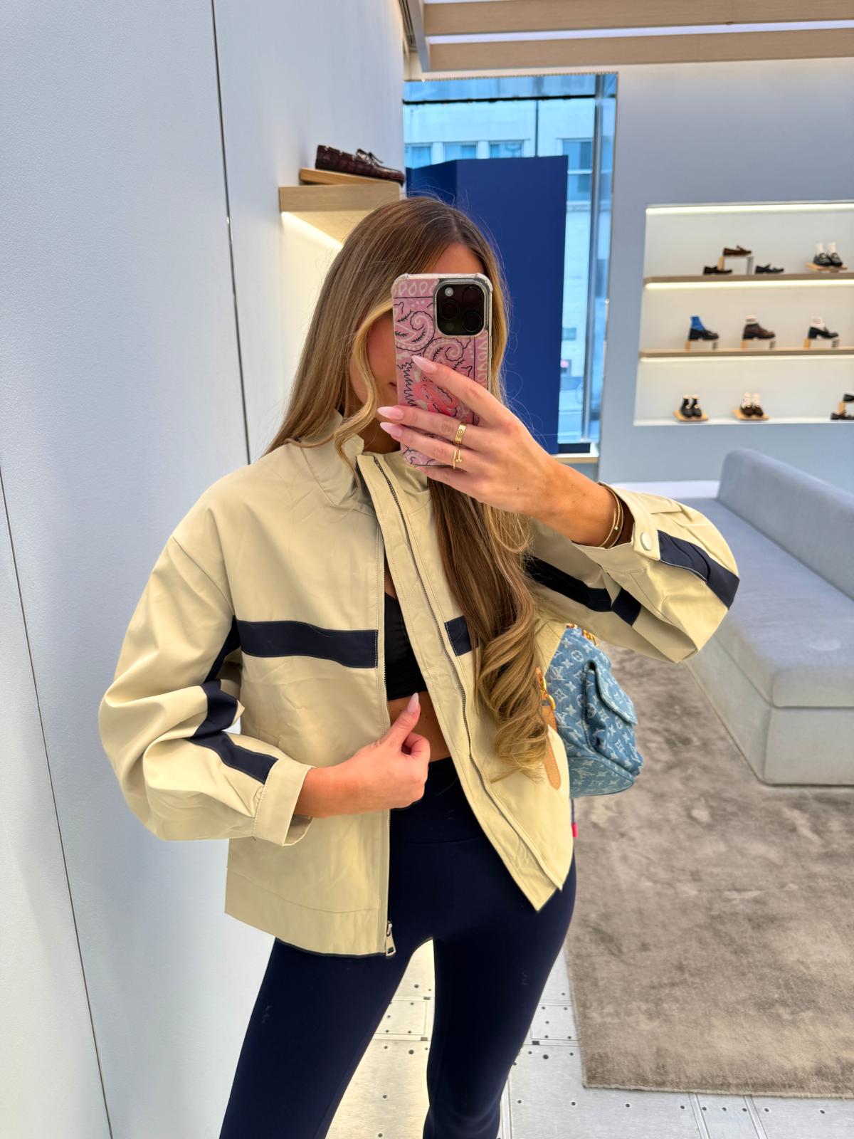 Saint Jacket - Beige with navy