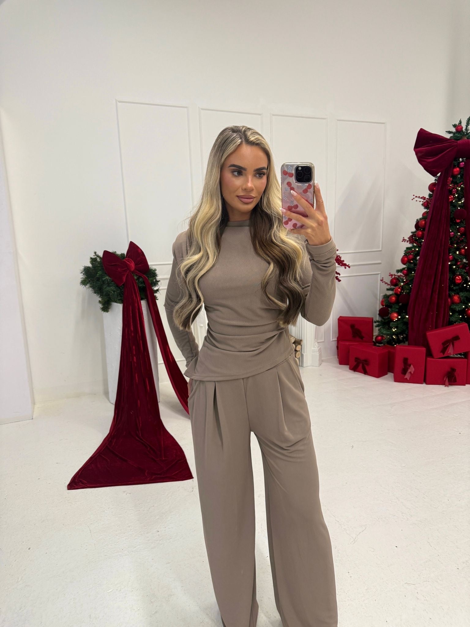 Palma long sleeve co-ord- Mocha