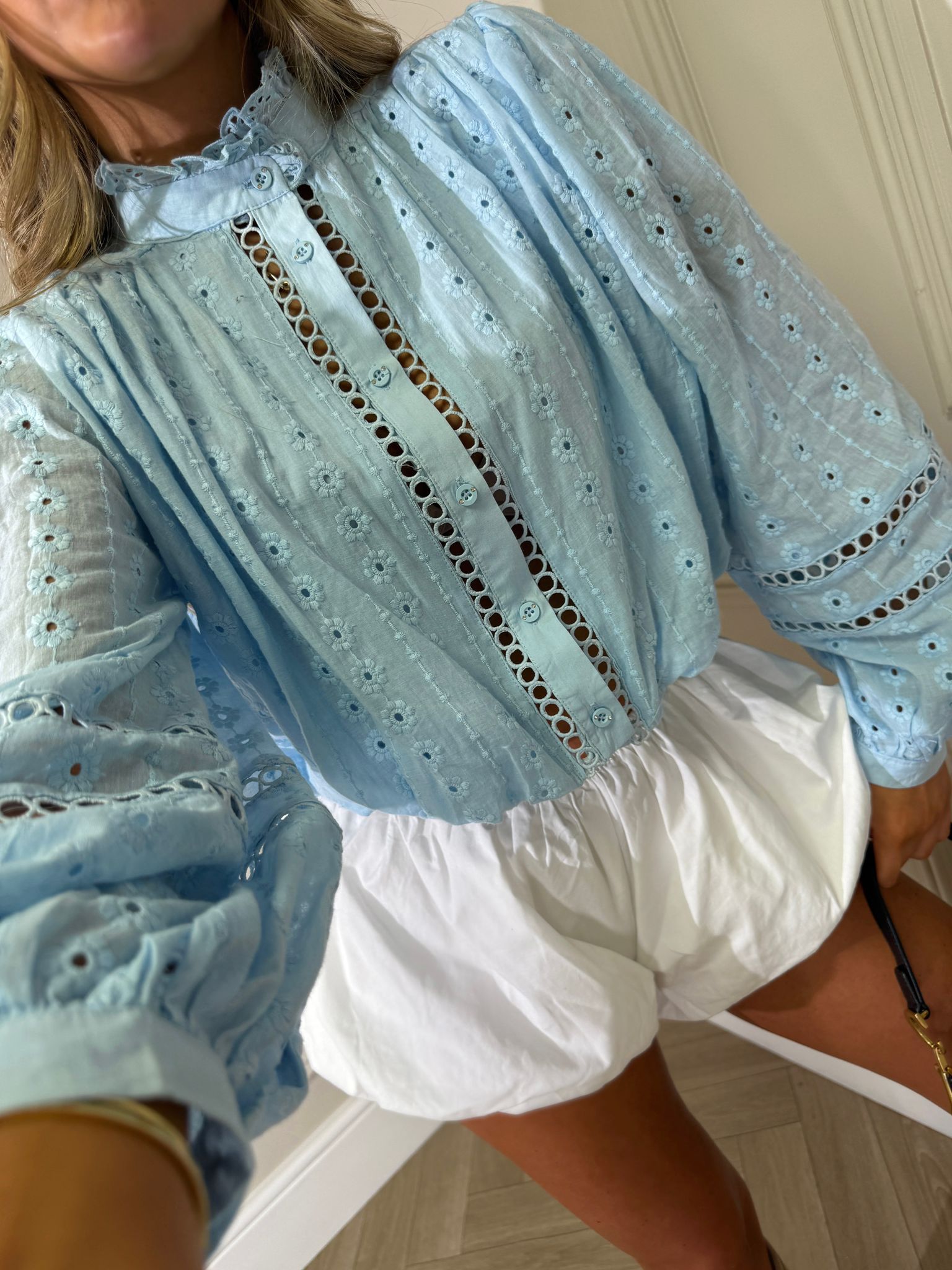 Embroidery shirt - blue