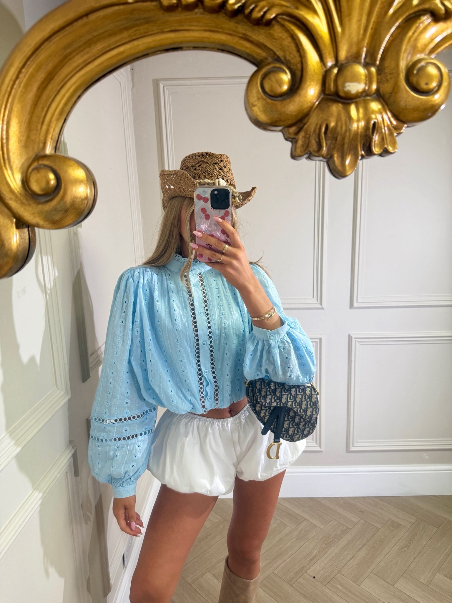 Embroidery shirt - blue