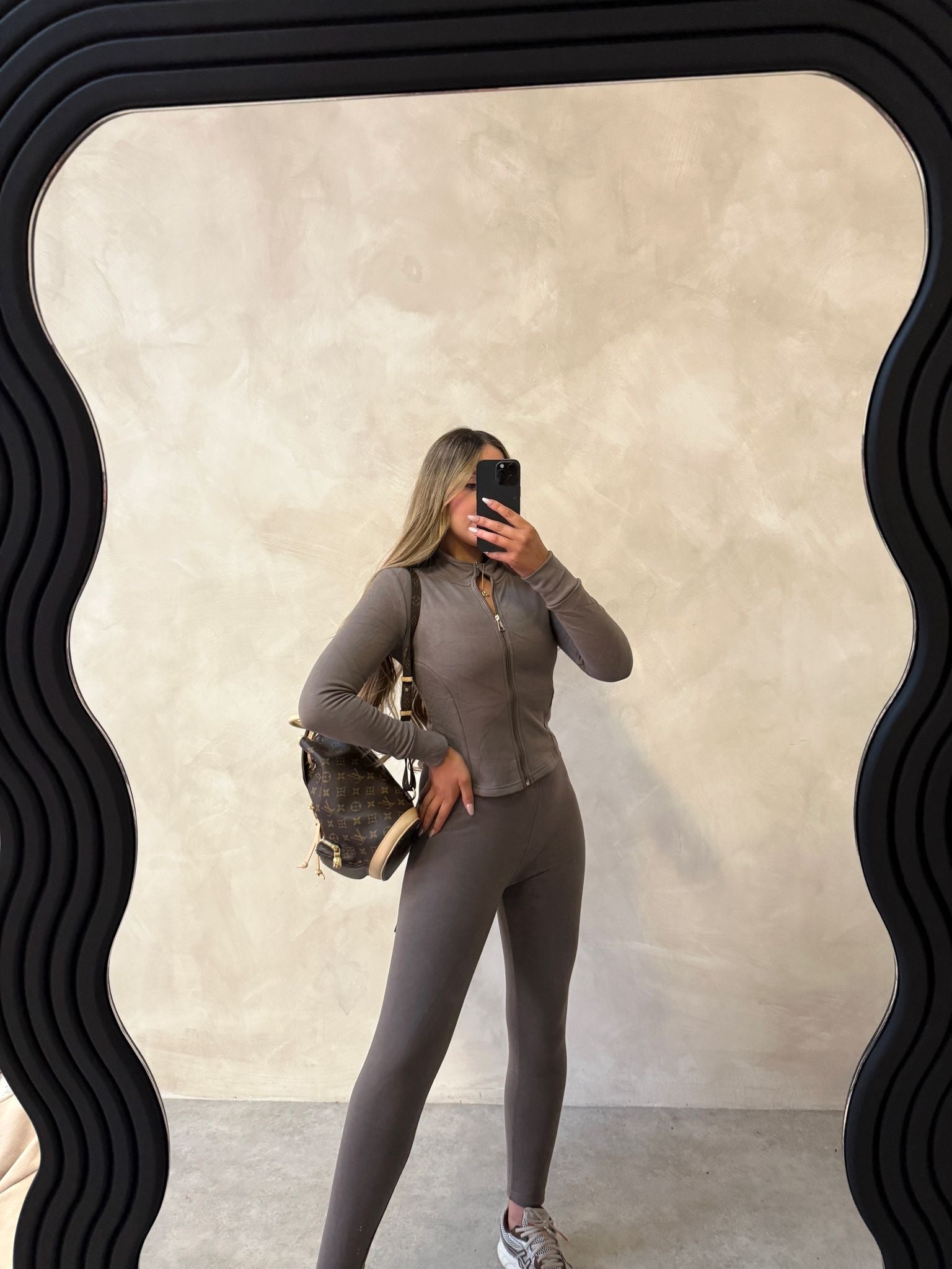 Fleece lined gym set - mocha