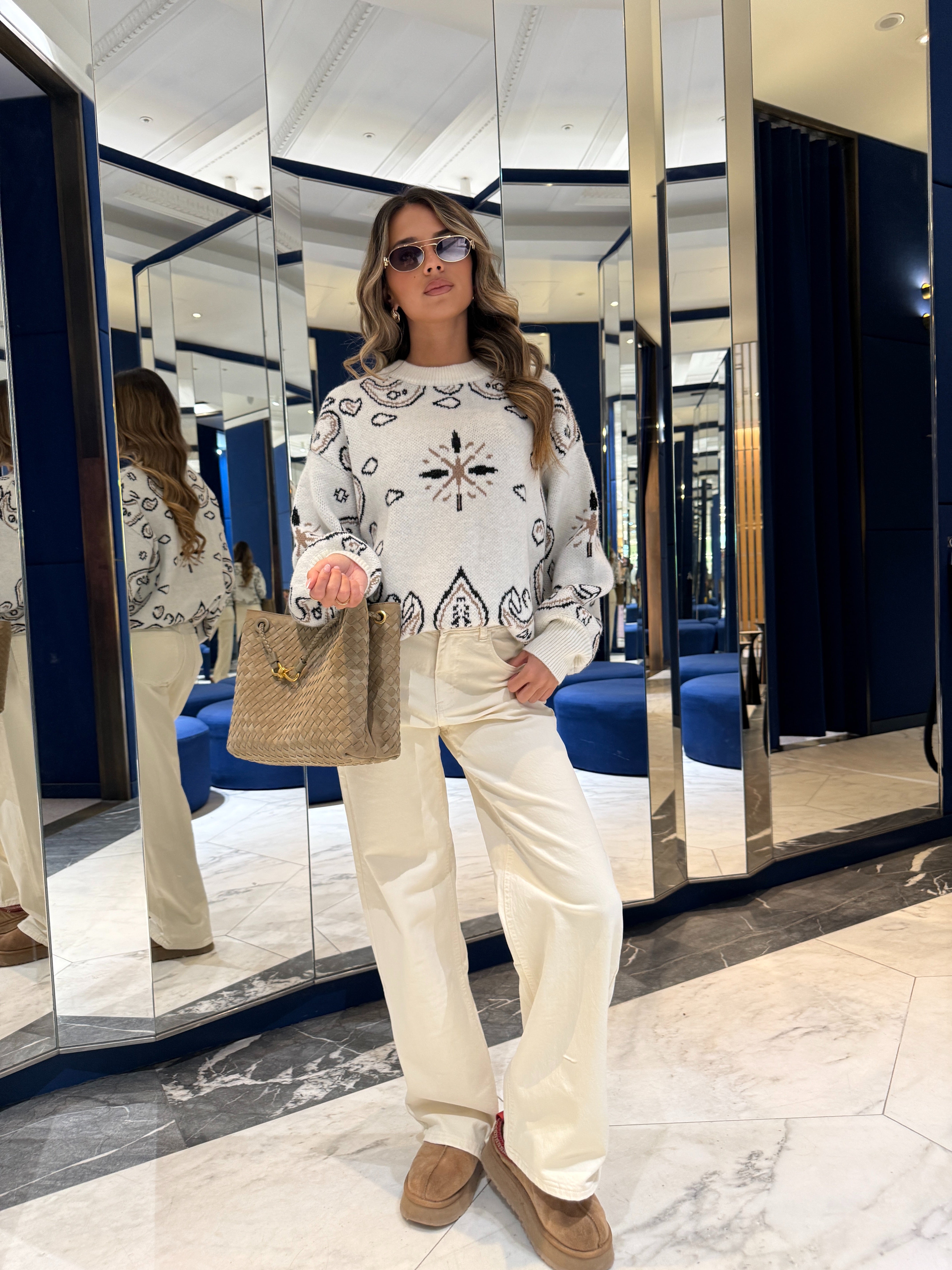 Bandana jumper - cream