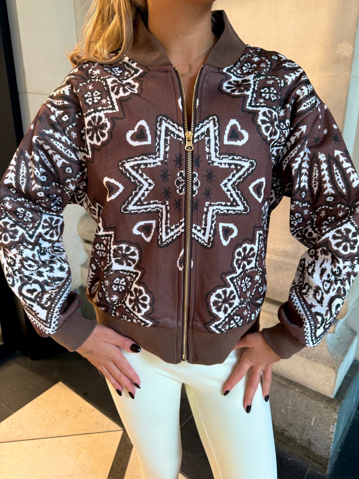 Bandana jacket - brown