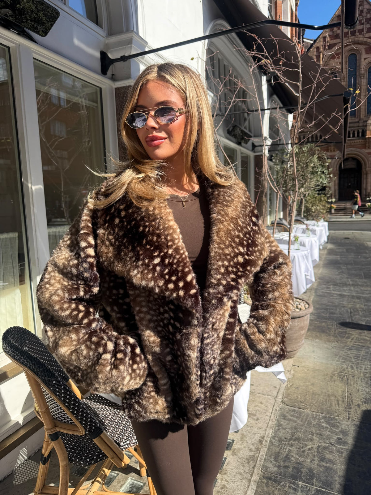 Fawn print jacket