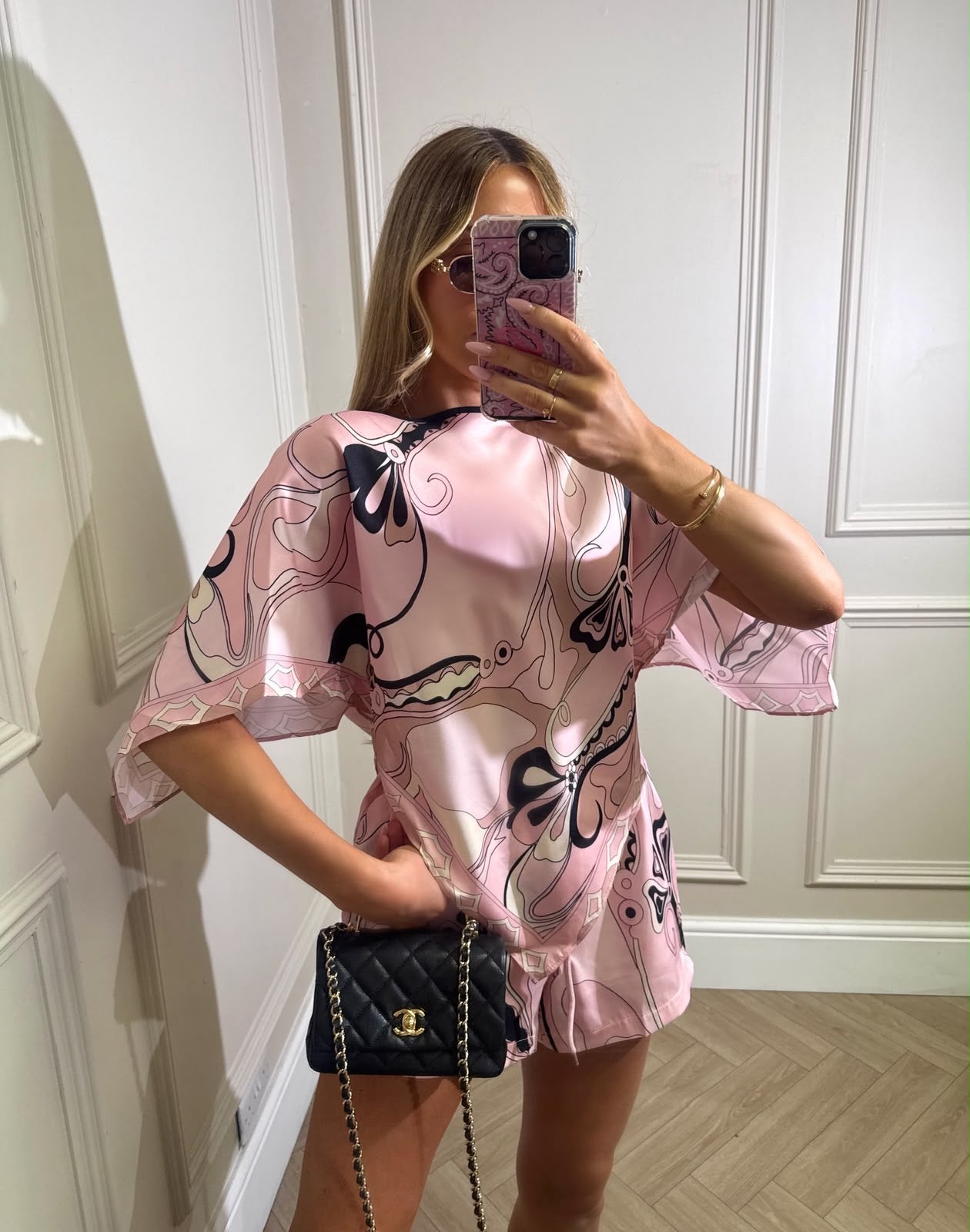 Luxury Cape co-ord - pink
