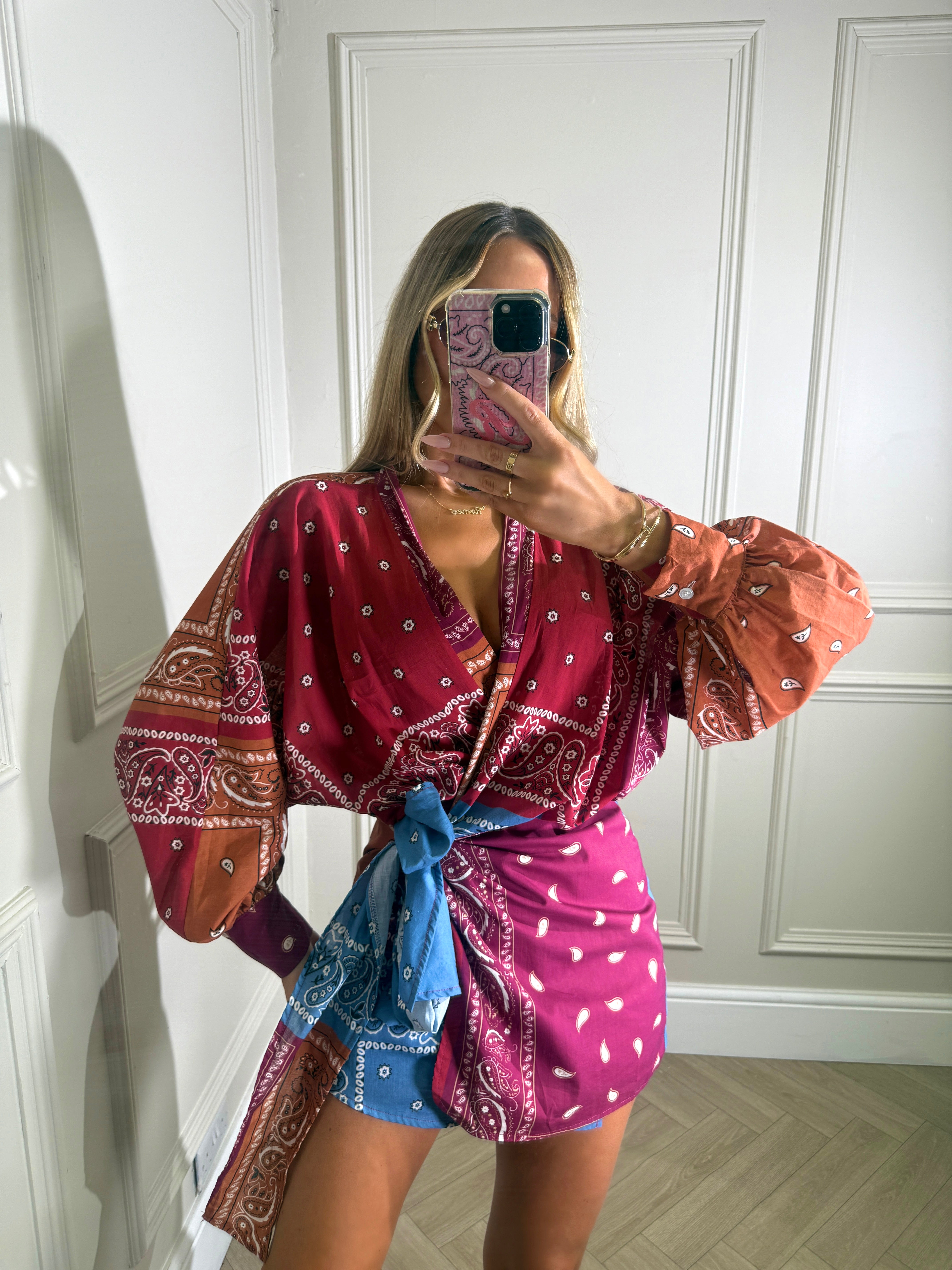 Bandana dress - red