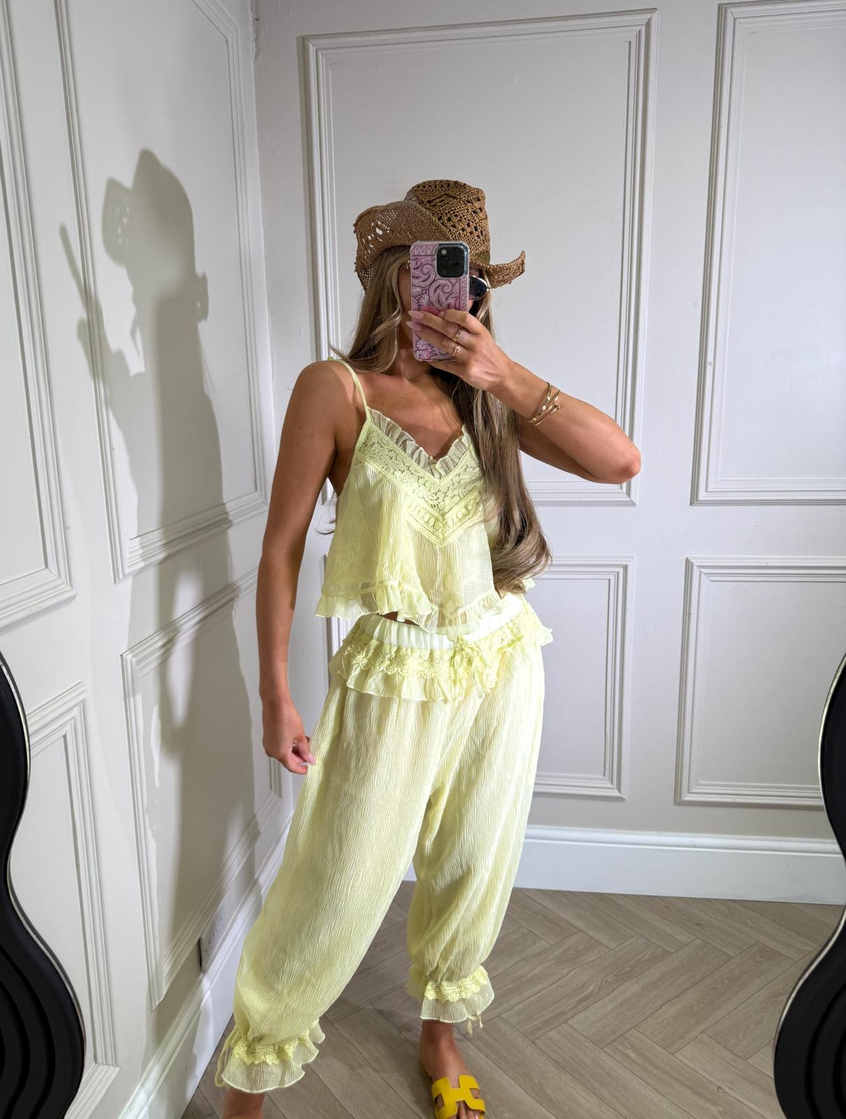 Rhea trouser co-ord - yellow