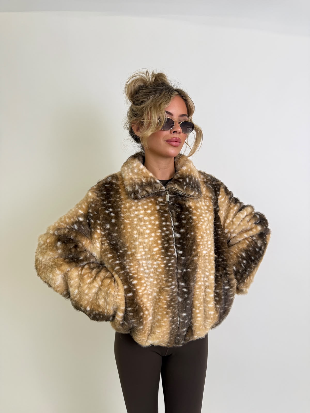 Collar Fern Print Jacket