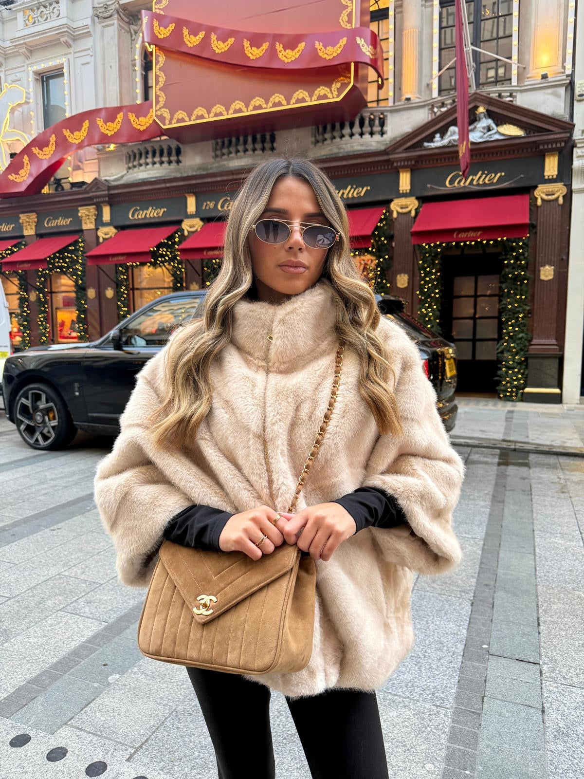 Sofia Luxury Fur Jacket - beige