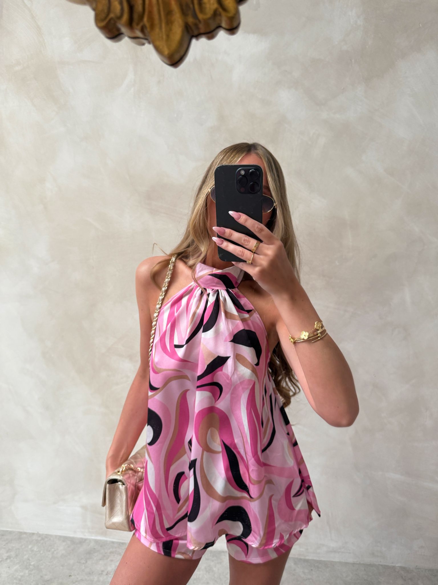 Pooch Silk Co-Ord - pink