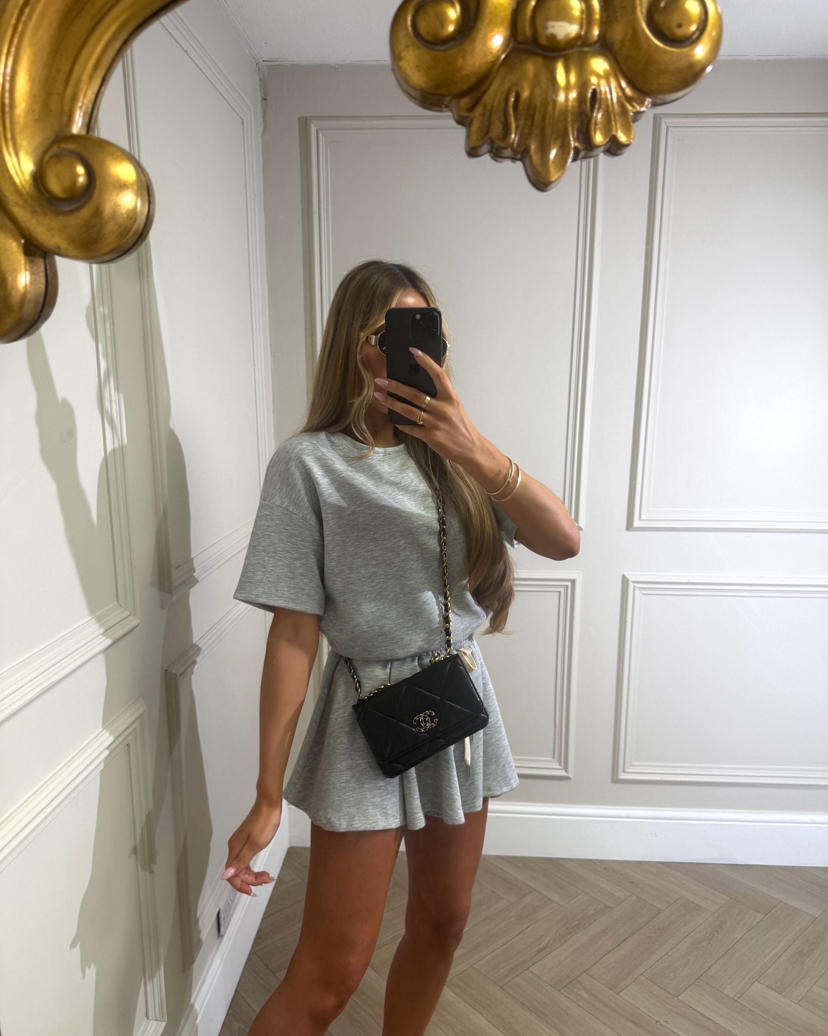 Jersey short set - grey