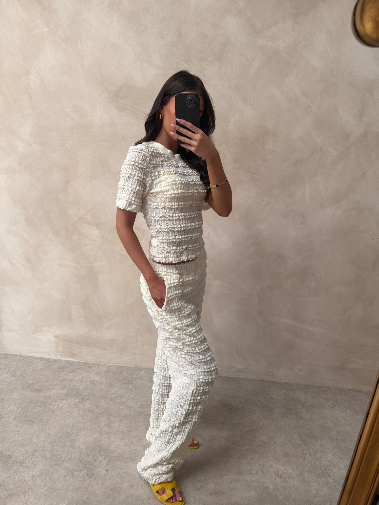 Lucie two piece cream lounge set