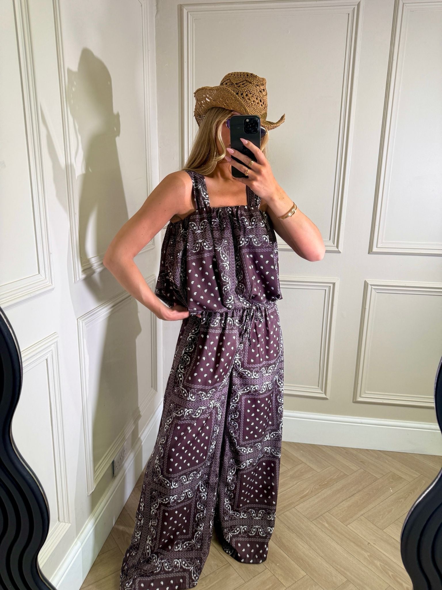 Yasmin trouser co-ord - bandana brown