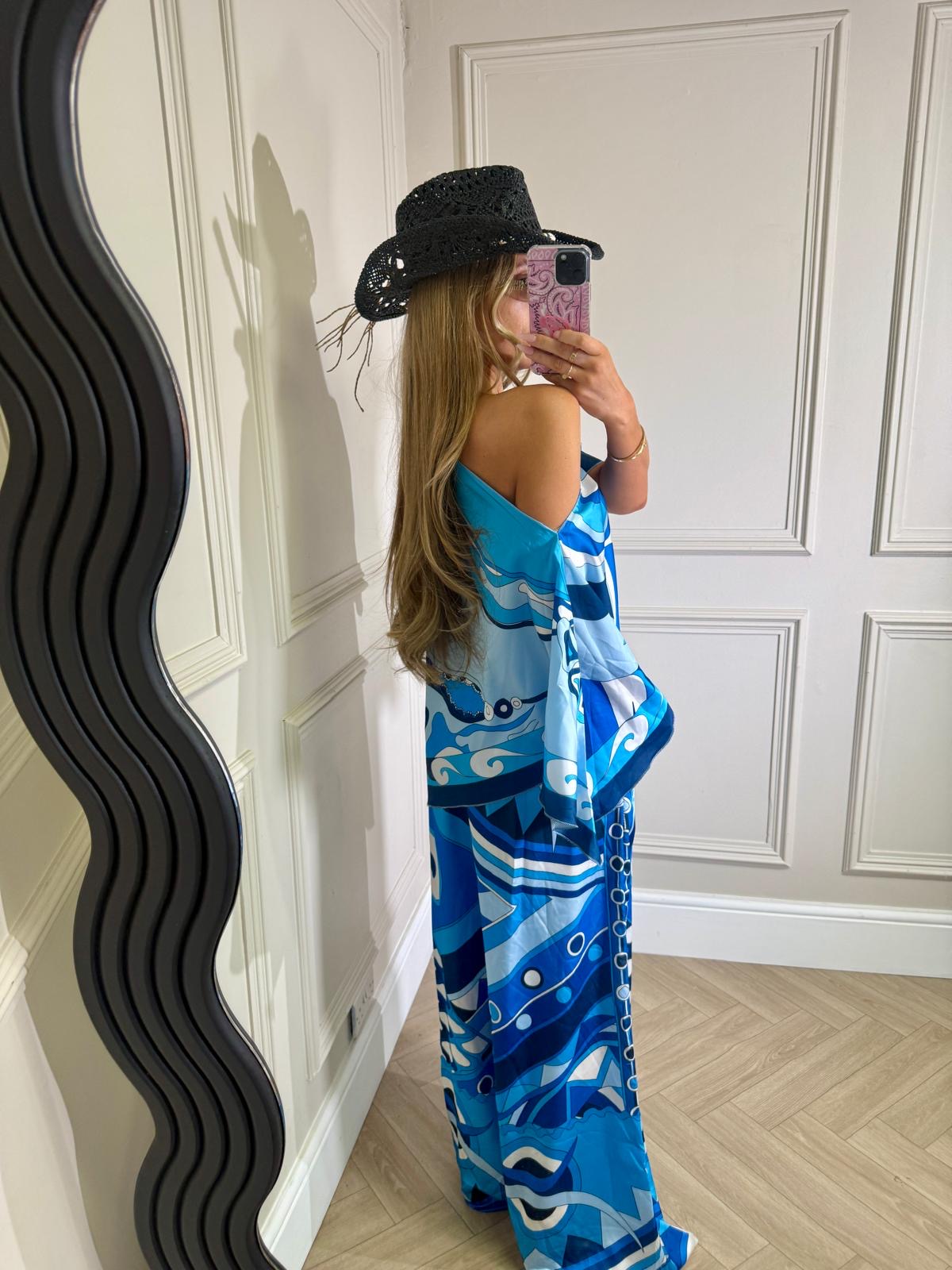 St tropez trouser set - blue