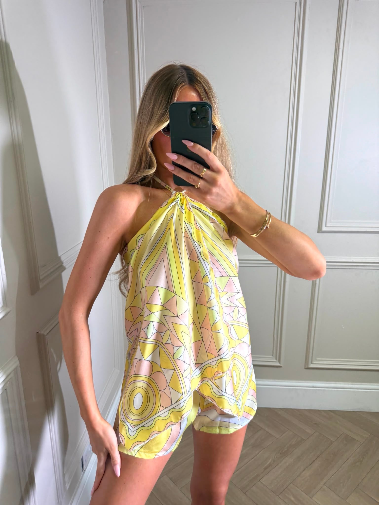 Ellie halteneck set - yellow