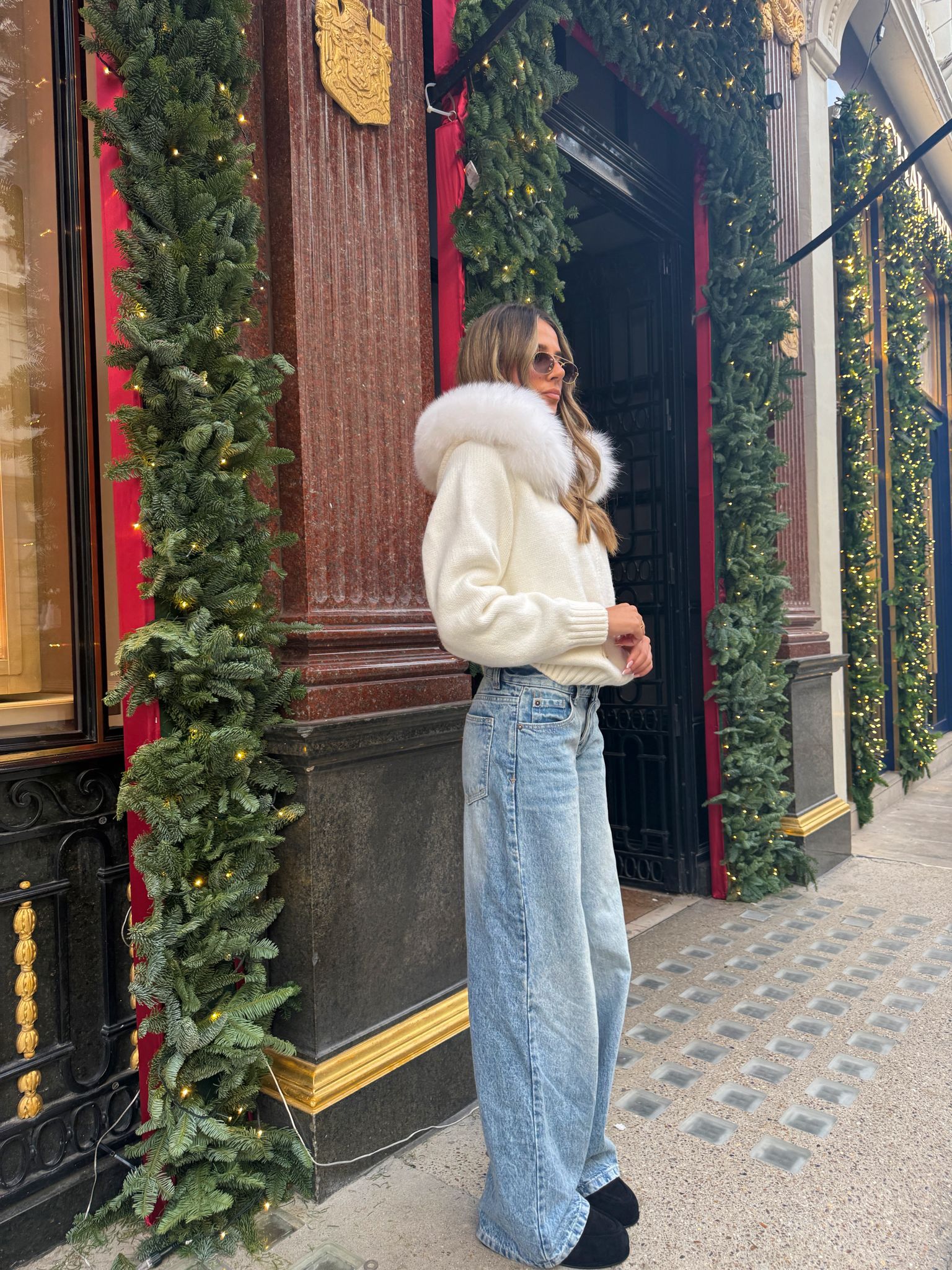 Luxury Fur Cardigan Jacket - cream PRE ORDER