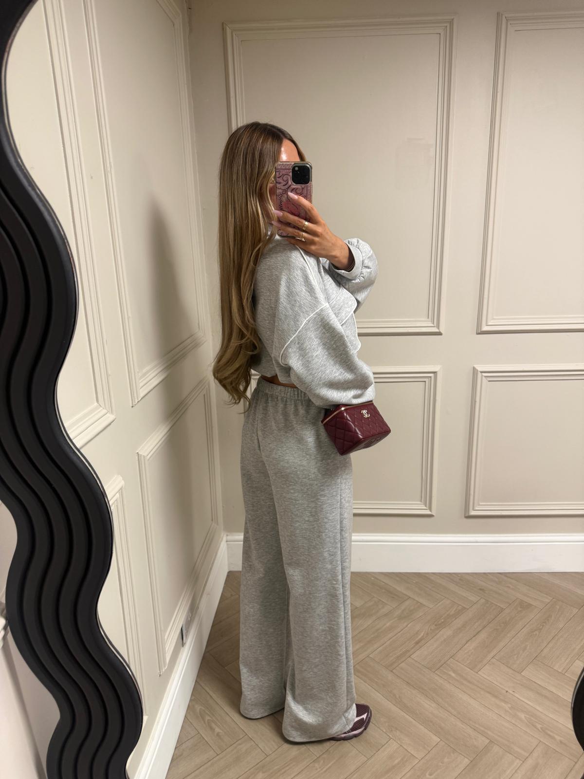 Contrast pocket tracksuit - Grey