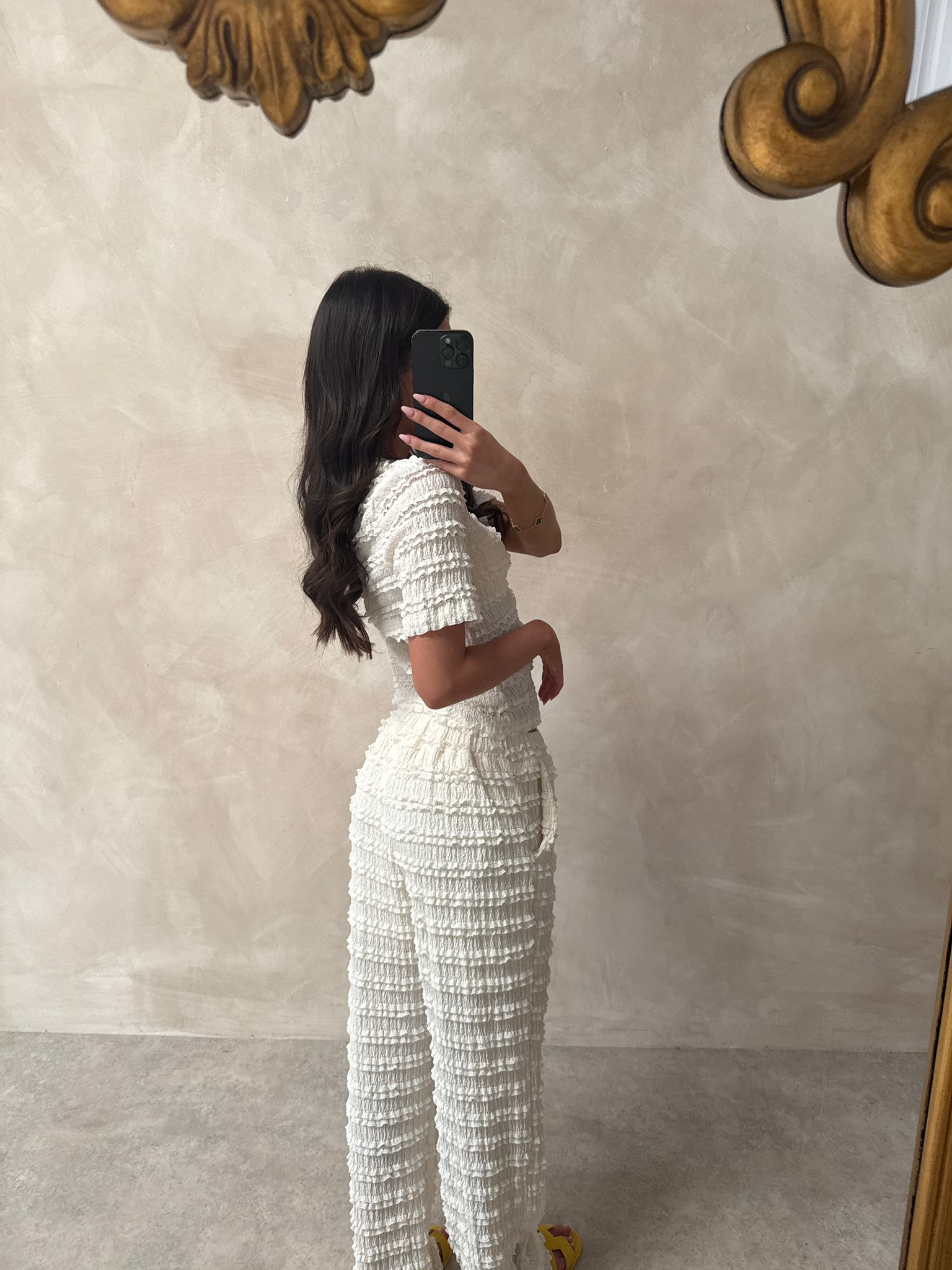 Lucie two piece cream lounge set