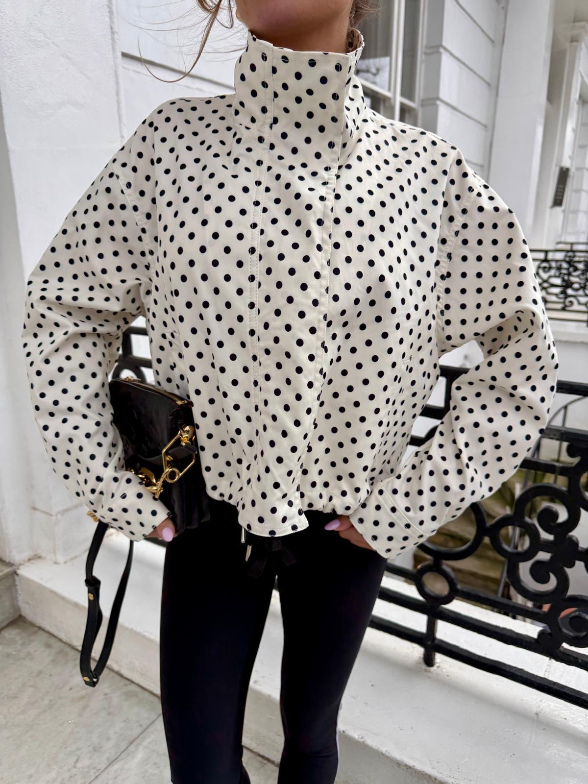 Dot jacket - white