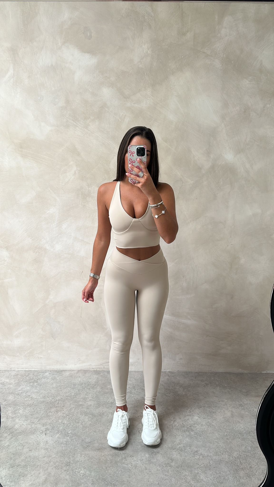 Cross Legging gym set - Beige