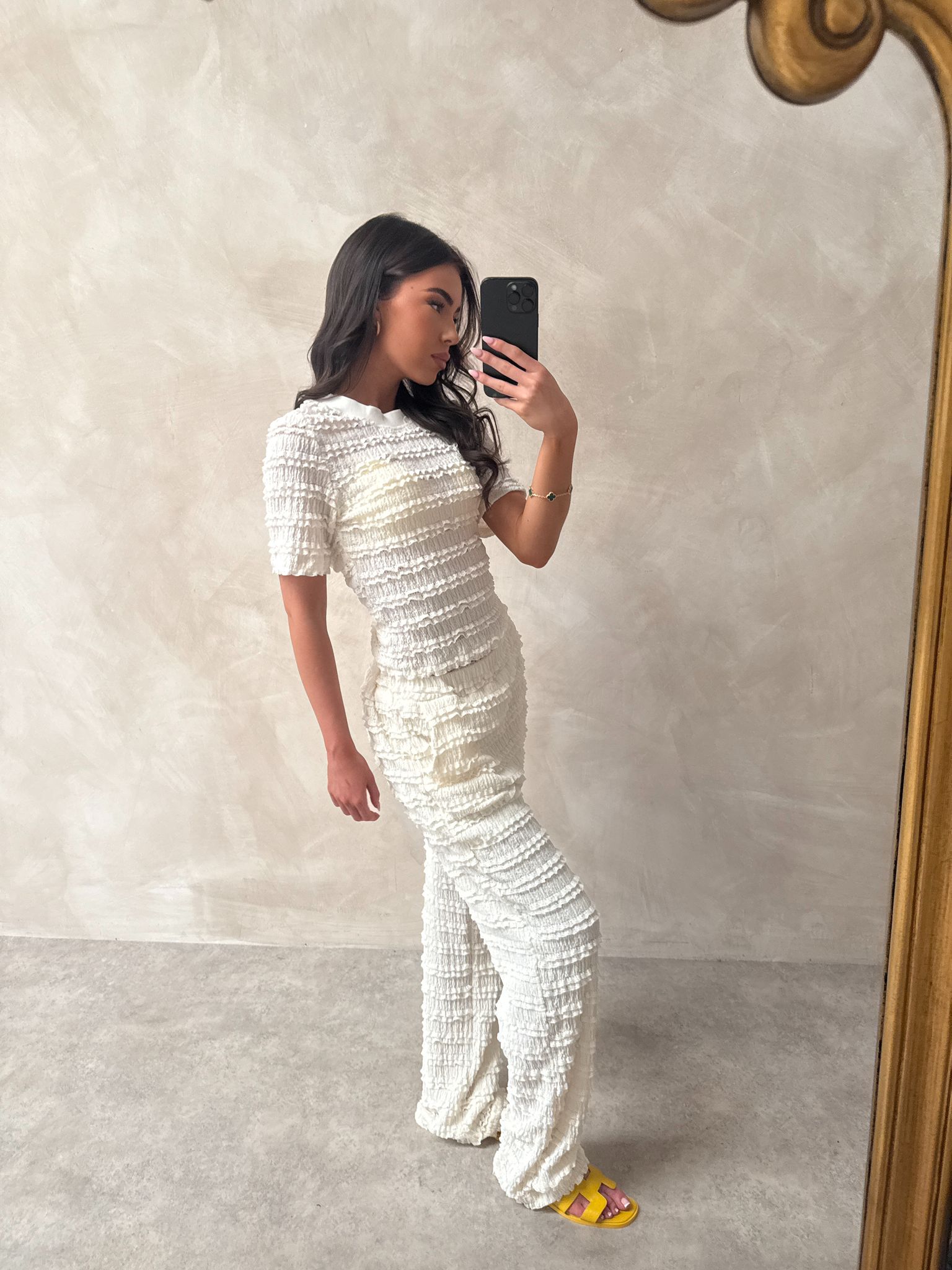 Lucie two piece cream lounge set