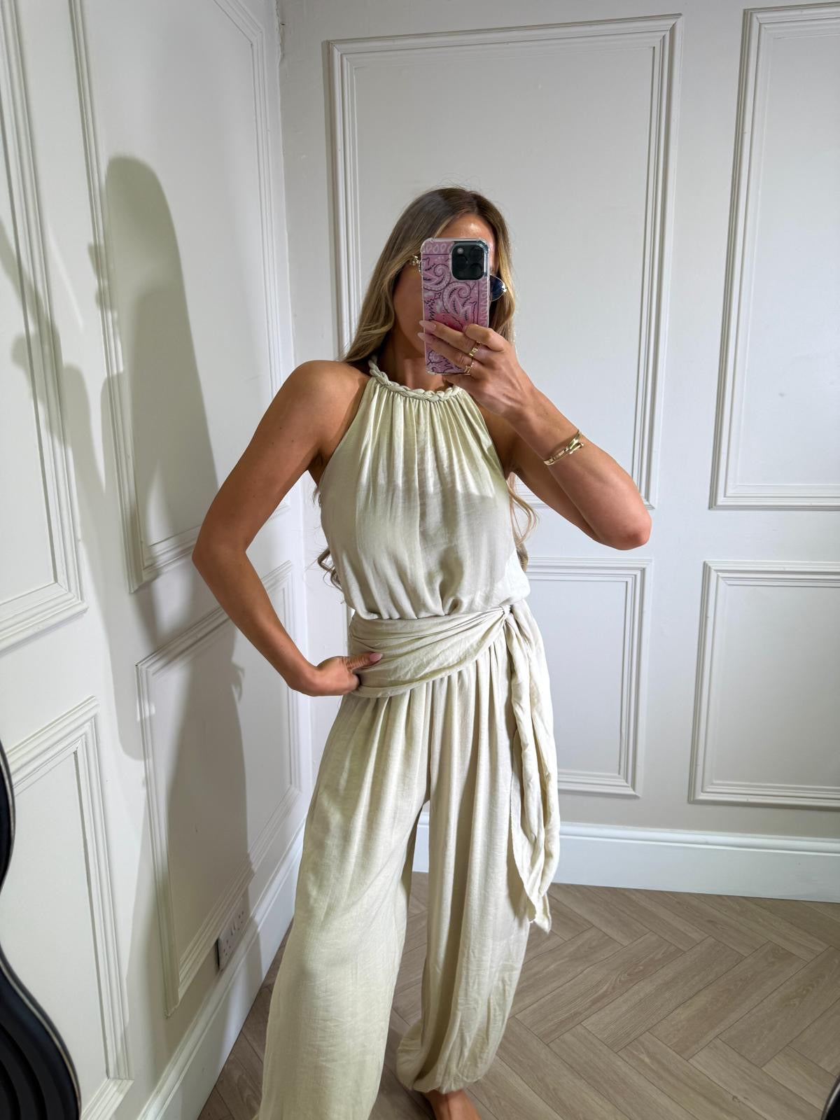 Harem trouser co-ord - beige