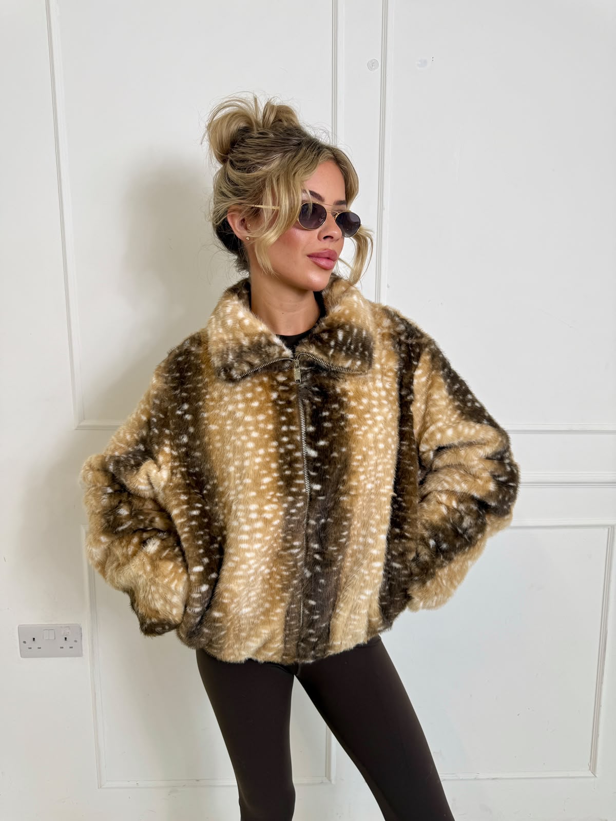 Collar Fern Print Jacket
