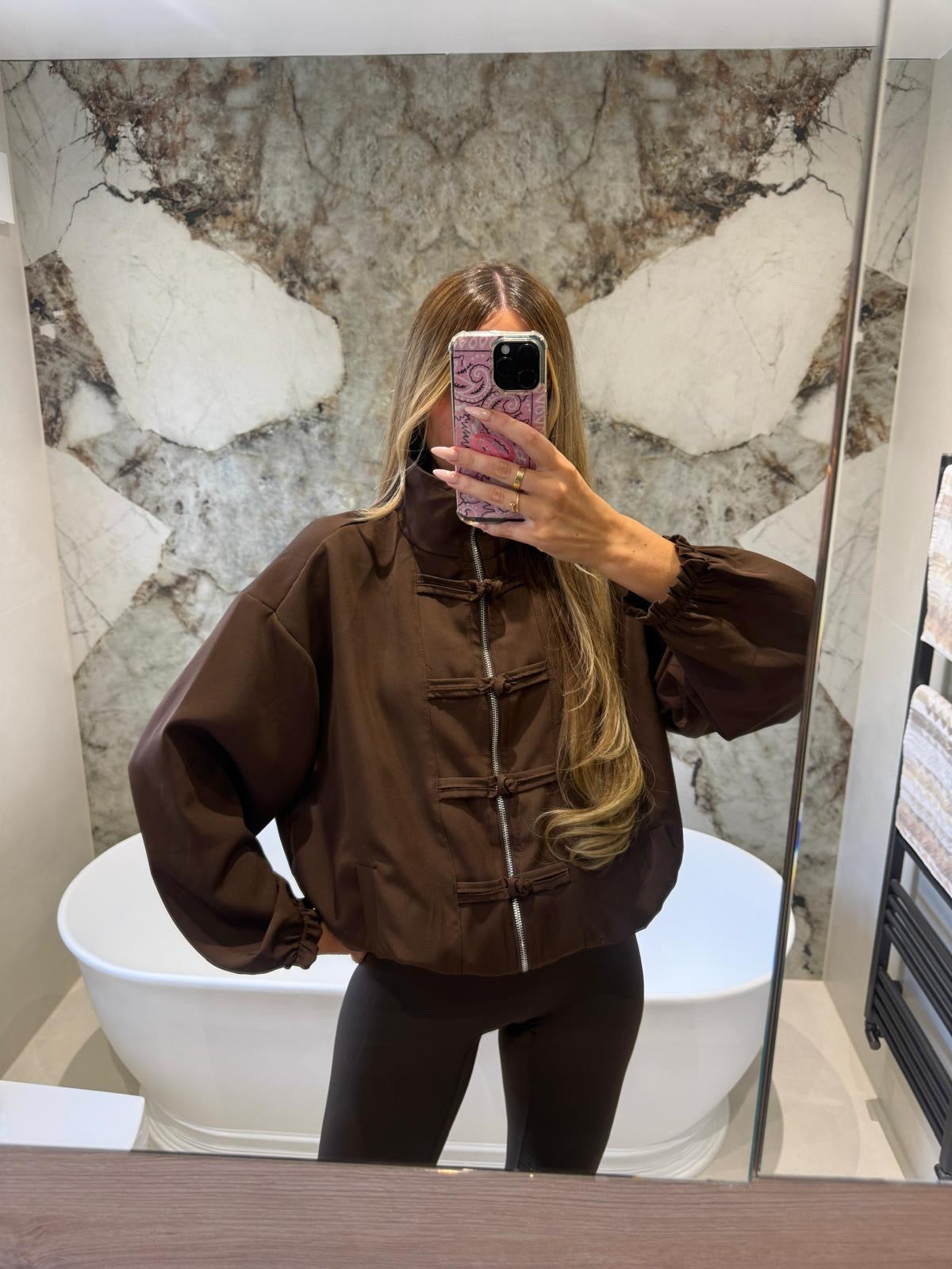 Bow light weight jacket - brown